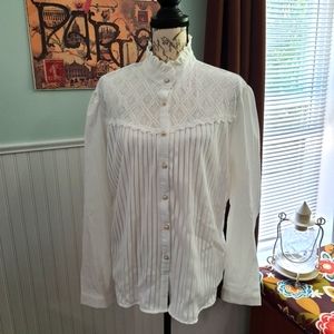 Vintage Collared Button Down Blouse NWOT